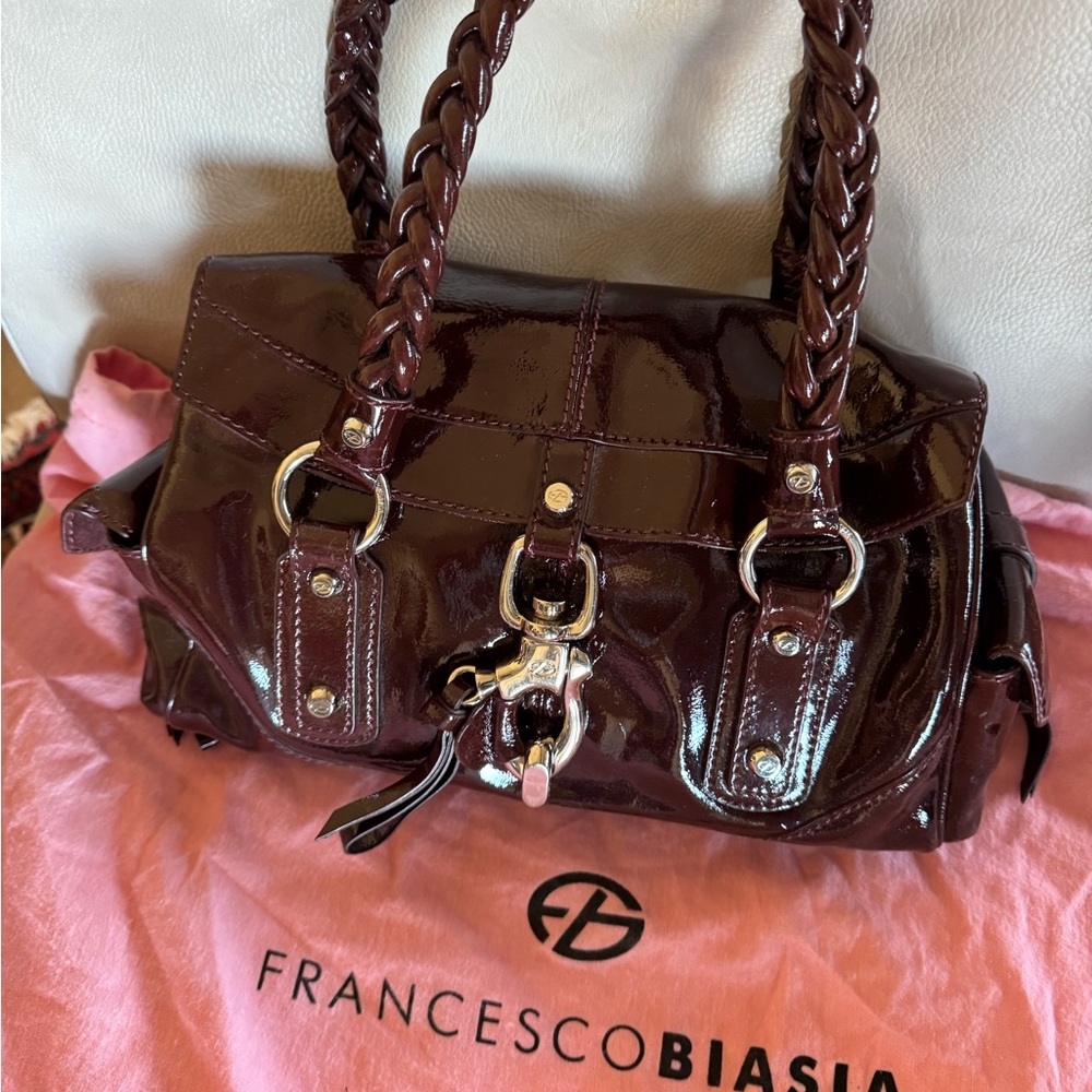 Francesco Biasia Patent Leather Handbag